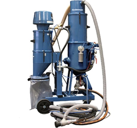 Portable abrasive dustless vacuum blaster